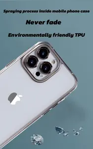 Casing ponsel tidak terlihat, pelindung telepon genggam tahan guncangan kantung udara untuk iPhone 11 12 13 14 15pro Max & proses lapisan semprot di dalam casing