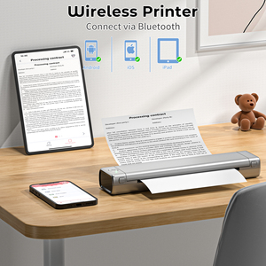 เครื่องพิมพ์ความร้อนไร้สายพกพาขนาดเล็ก Phomemo M08F A4 ความละเอียด 203dpi ใช้งานร่วมกับ Android/<span class=keywords><strong>iOS</strong></span> ได้ - Product Image 2