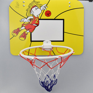 Aro de Baloncesto Plegable de Plástico para Niños, 41x31cm, con Red y Sistema de Suspensión, para Montar en la Pared - Product Image 1