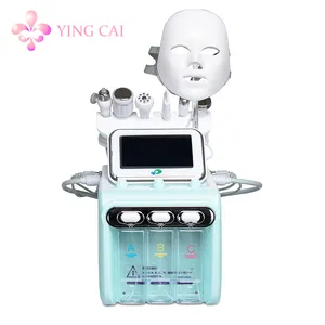 Máquina facial 7 em 1 para hidrodermoabrasão, hidrodermoabrasão, cuidados com a pele, água, com máscara de LED, máquina facial de beleza hidra, 2024