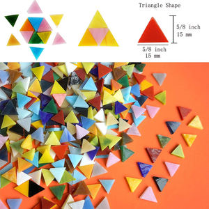 Opak katedral cam mozaik fayans adet sanat ve el sanatları için karışık renk lekeli cam parçaları, 4 şekiller karışık - Product Image 1