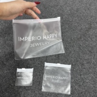 Pochette translucide givrée pour affichage de produits professionnels, mini sac à fermeture éclair, sac d'emballage en gros pour bijoux