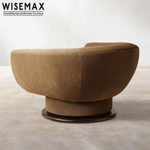 Sillón Individual de Ocio WISEMAX FURNITURE, Estilo Moderno y Lujoso, Tapizado en Tela, Respaldo Curvo Giratorio, para Sala de Estar - Product Image 5
