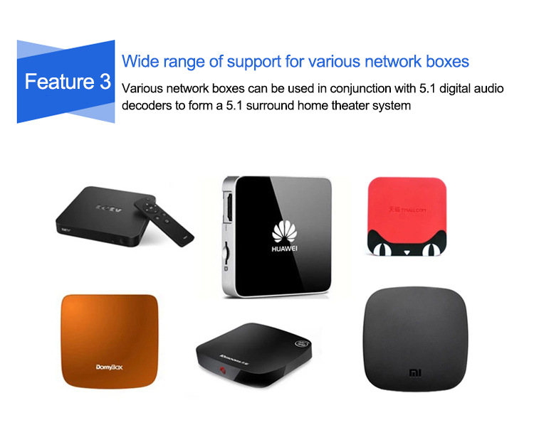 Decoder 5.1CH with Bluetooth Receiver Audio Converter 5.1 MP3 USB  Amplifier DAC Spdif For Home Theater Sound KTV Play