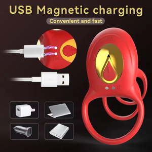 Anillo Vibrador para Hombre, Anillo Fino con Bloqueo y Condón, Placer Masculino en Pareja, 9 Frecuencias, Vibración Doble Interna y Externa - Product Image 6