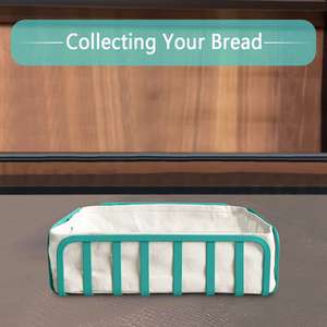 Nouveau Design Rectangulaire En Acier Baguette Bagel Croissant pâtisserie LFGB En Métal restaurant <span class=keywords><strong>corbeille</strong></span> <span class=keywords><strong>à</strong></span> <span class=keywords><strong>pain</strong></span> avec <span class=keywords><strong>tissu</strong></span> Pour Boulangerie Café - Product Image 4