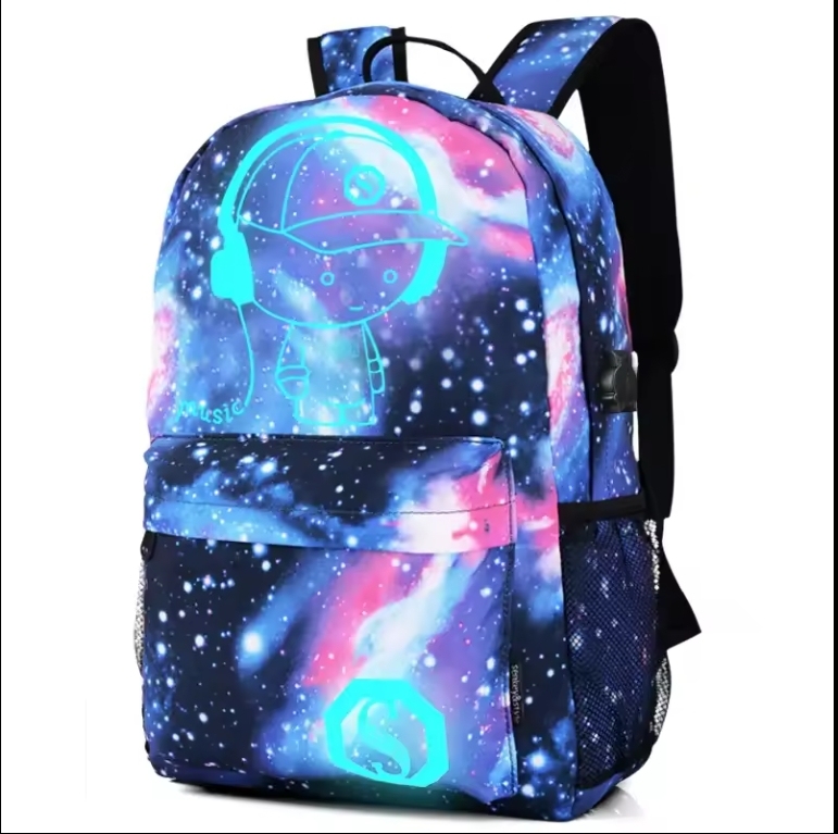 luminous backpack school bags with charger