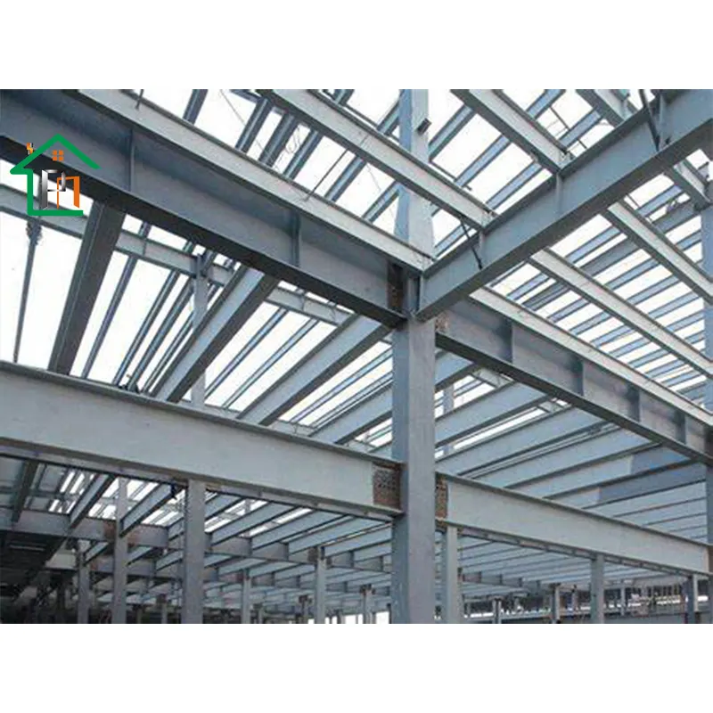 Diskon besar garasi bangunan struktur baja prefabrikasi rangka baja galvanis untuk penggunaan rangka baja