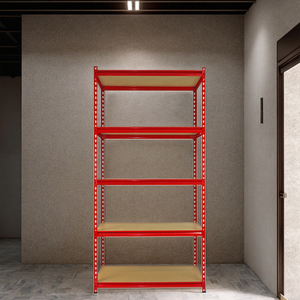יחידת מדפים לאחסון במוסך, מתכת כבדה, 5 קומות, תמיכה בחבילות, גימור צבוע באבקה, אורך 2000 מ\\\"מ, חיבור חשמלי - Product Image 1