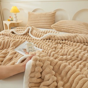 Rắn Tước chăn ném ấm dày flannel lông cừu đôi giường Bìa Quilt cho mùa đông du lịch cắm trại văn phòng Ghế máy bay - Product Image 5