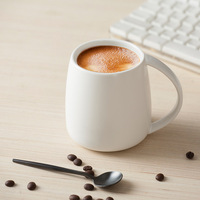 Mug en porcelaine mate de 8, 12, 14, 16 onces, grande capacité, gravure au laser, tasse à café créative, personnalisation du logo, compatible lave-vaisselle et micro-ondes