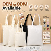 Sac fourre-tout en coton uni de taille personnalisable, sac de courses en toile simple
