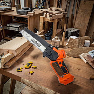 Mini tronçonneuse sans fil sans brosse 21V <span class=keywords><strong>de</strong></span> 4 pouces avec batterie au lithium <span class=keywords><strong>de</strong></span> barre <span class=keywords><strong>de</strong></span> guidage <span class=keywords><strong>de</strong></span> 8 pouces <span class=keywords><strong>de</strong></span> qualité industrielle pour le bricolage des boiseries - Product Image 2