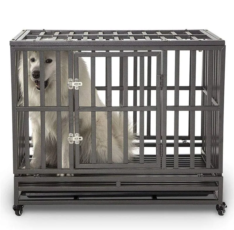 Factory Direct Cost-effective Iron Pet Cage Single Layer Heavy Duty Dog Crate Large Dog Cage