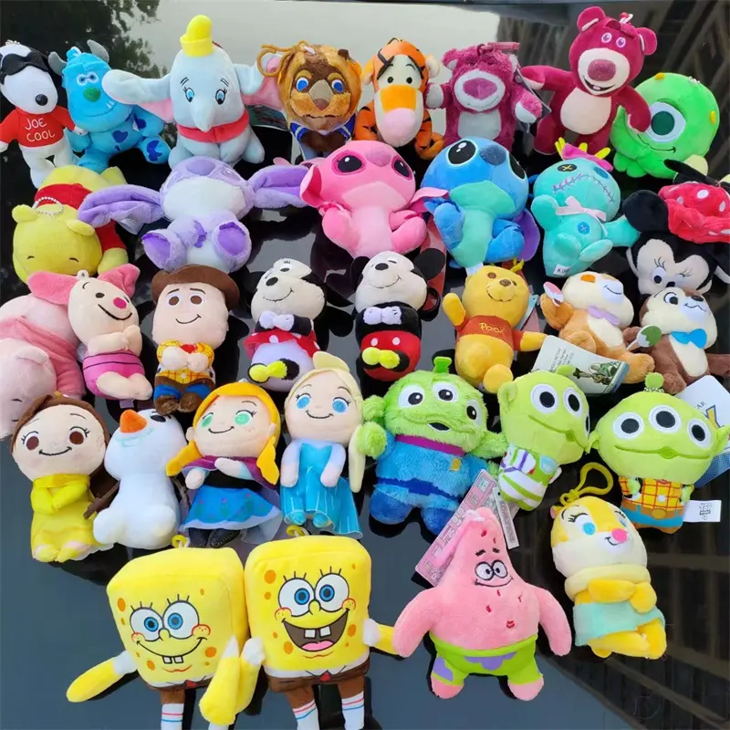 10-13cm Lilo & Stitch Lot so Frozen Stuffed Plush Dolls Pendant Toys Models Cute Boy Girl Christmas Halloween Toy Gifts