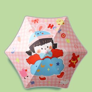 Paraguas Infantil de Alta Calidad, Personalizado, de 6 Varillas, Bonito, de Lujo, Recto, de Poliéster, Portátil, Seguro, Semiautomático, Resistente a la Lluvia - Product Image 2