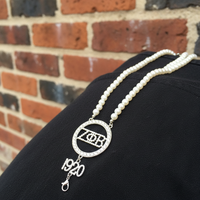 Collier de perles grecques personnalisé Zeta Phi Beta pour sororité, chaîne de perles ABS, bijoux de luxe, cadeau de mariage ou de bal pour femmes