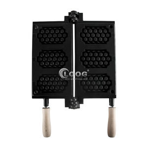 Machine à gaufres 3 grilles en acier inoxydable, nouveau modèle, meilleure vente de snacks, nid d'abeille, fabrication de gaufres - Product Image 3