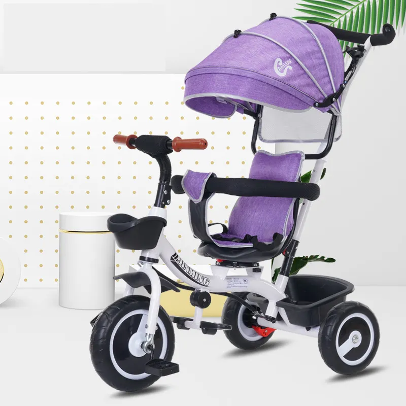 Sıcak satış bebek bisikleti araba üç tekerlekli bisiklet bisiklet çocuklar için araba taşıyıcı yürüteç bebek üç tekerlekli bisiklet/çin fabrika oyuncaklar bebek akıllı Trike üç tekerlekli bisiklet