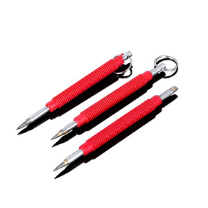 Red Sleeve Scribing Needle Alloy Carbide Tip Anti Slip Handle Ceramic Processing Manual Engraving Pen - Product Image 4
