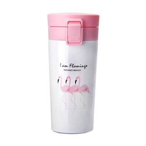 Boccetta sottovuoto da 16 once tazze da caffè isolanti con coperchio chiavetta da caffè fenicottero logo personalizzato bottiglia d'acqua da ragazza - Product Image 1