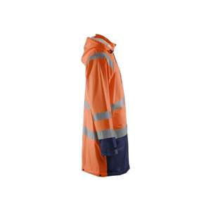BLAKLADER - 432420005389S Rain Level 1 <b>Hi</b>-<b>Vis</b> <b>jacket</b> <b>Orange</b>/Navy blue - EAN 7330509571118 ALL WEATHER PROTECTION - Product Image 3