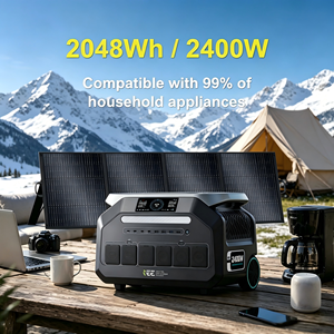 Estación Solar Portátil de Emergencia para Camping y Exteriores, MPPT LiFePO4 2048Wh 2400W, Carga para Auto, Onda Sinusoidal Pura, Refrigeración por Aire Forzado - Product Image 2