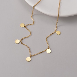 Collar de mujer de cadena chapada en oro de 14 quilates con cuentas de <span class=keywords><strong>turquesa</strong></span> lazurita colgante irregular de joyería de piedra natural Bohemia - Product Image 2