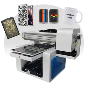 Aangepaste Groothandelsprijs Inkjet Drukmachine Mini Led UV-Printer Voor Aanstekers Glas Acryl Keramische Metalen Mobiele Telefoon Geval