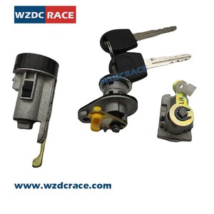 ชุดล็อคกระบอกสูบ WZDC RACE รุ่น 95228633 สำหรับเชฟโรเลต อาวีโอ กุญแจสตาร์ท ประตู ฝากระโปรงท้าย ชุบสังกะสีสีดำ - Product Image 4