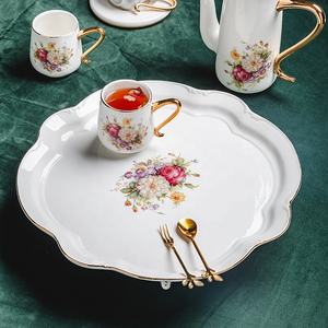 New Best-selling European Rose Pattern Phnom Penh Afternoon <b>Tea</b> Ceramic <b>Tea</b> <b>Set</b> with Tray - Product Image 5