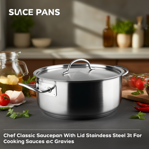 Pentola Chef Classic con coperchio in acciaio inossidabile da 3 litri per cucinare salse e condimenti - Product Image 3
