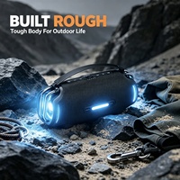 Enceinte portable étanche 30W RMS pour extérieur, avec lumière RGB, lanterne de camping, charge rapide LE Auracast