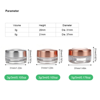 Bocaux rechargeables 3g à couvercle rotatif, personnalisables et marquables, pour cosmétiques (lotion, soins de la peau, crème contour des yeux, huiles essentielles, produits en vrac)
