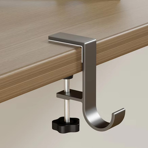 No-drill space aluminum <b>desk</b> hooks, student dormitory backpack racks, heavy-duty <b>desk</b> storage racks - Product Image 3