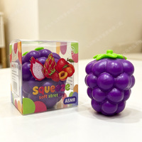Blocs de construction transfrontaliers anti-stress, Jouet à presser en forme de raisin, Libération de la joie, Jouet anti-stress en forme de fraise