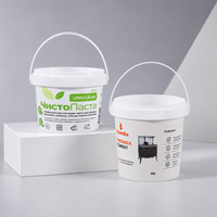 Seaux en plastique cylindriques UMETASS OEM&ODM avec couvercle et poignée, 300 ml-10 L, pour emballage de détergent, lessive en poudre, crème