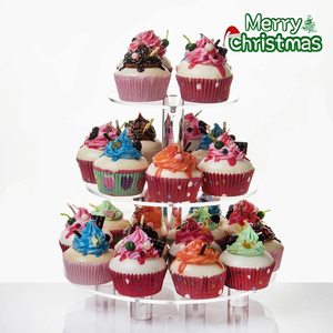 Piatto da portata Candy Bar Party Wedding 3 Tier Light up Cake Stand supporto per Cupcake supporto per pasticceria espositore per Cupcake in acrilico - Product Image 4