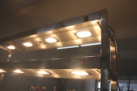 Chariot de service commercial en acier inoxydable 201 pour hôtel, avec chauffe-plats électrique 220-240V 3000W certifié CE