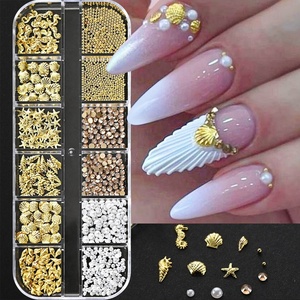 Breloques 3D florales pour ongles pour femmes et filles, 12 couleurs, taille 3 mm, strass, perles caviar, cristaux en plastique, design DIY, coffret cadeau de Pâques - Product Image 5