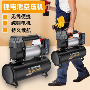 Compresor de Aire Portátil de 21V con Batería de Litio, Inflador de Neumáticos para Auto y Uso Doméstico - Product Image 2