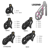 Cage de chasteté masculine en résine, moulée en une seule pièce, faite à la main, design 3D, vente en gros