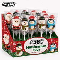 Piruletas de Malvavisco Gigantes con Forma de Papá Noel, Personalizadas de Fábrica, Dulces Recubiertos de Azúcar, en Caja, Certificación BRC y Halal, Venta al Por Mayor