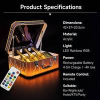 Éclairage LED Arc-en-ciel pour Vitrine, Boîte à Vin, Boîte de Nuit VIP, KTV, Bar - Rechargeable avec Télécommande, en Acrylique Pré-assemblé, Art Lumineux