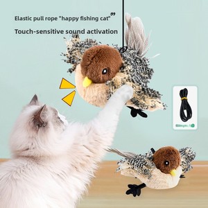 Juguete Eléctrico para Gatos con Control Remoto, Simulación de Pájaro, Sonido, Movimiento Automático, Interactivo, para Aliviar el Aburrimiento, Suministros para Mascotas - Product Image 4