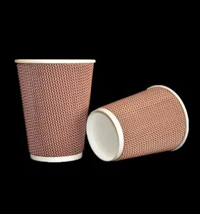 Fornecedor do fabricante atacado reciclável barato personalizado impresso cor impressa negócio descartável café duplo copo de papel de parede