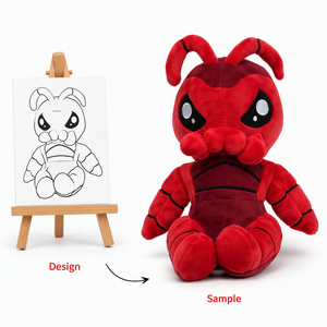 Fabricant de jouets en peluche personnalisés, poupée en peluche personnalisée, dragon de feu, bestie fantastique ailée et ardente, logo personnalisé, thème mythique et légendaire - Product Image 2
