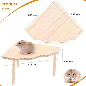 บันไดไม้รูปสามเหลี่ยมสำหรับแฮมสเตอร์ ของเล่นปีนป่ายสำหรับสัตว์เลี้ยง - Product Image 4