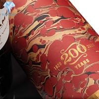 Impression personnalisée de marque de luxe artisanat vin papier tube cylindre emballage rond vide boîte cadeau pour bouteille en verre