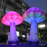 Ballon gonflable géant en forme de champignon avec lumières LED, en tissu Oxford 210D, pour activités de plein air et décoration de jardin